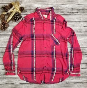 American Eagle | red plaid long sleeve